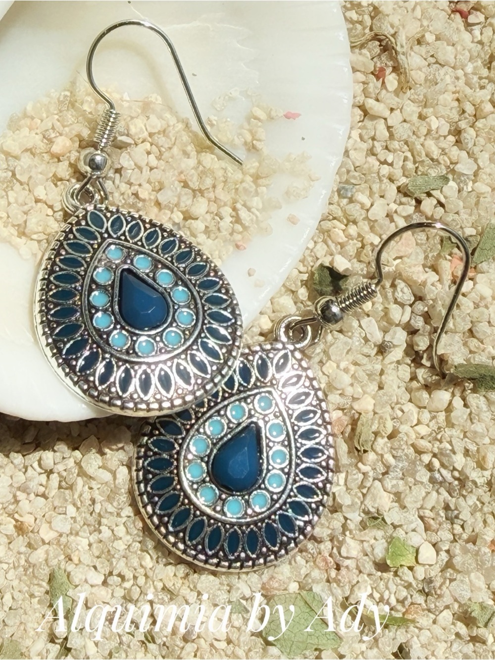 🌊 SEASIDE + Turquoise Floral Dangle Earrings - Women Jewelry